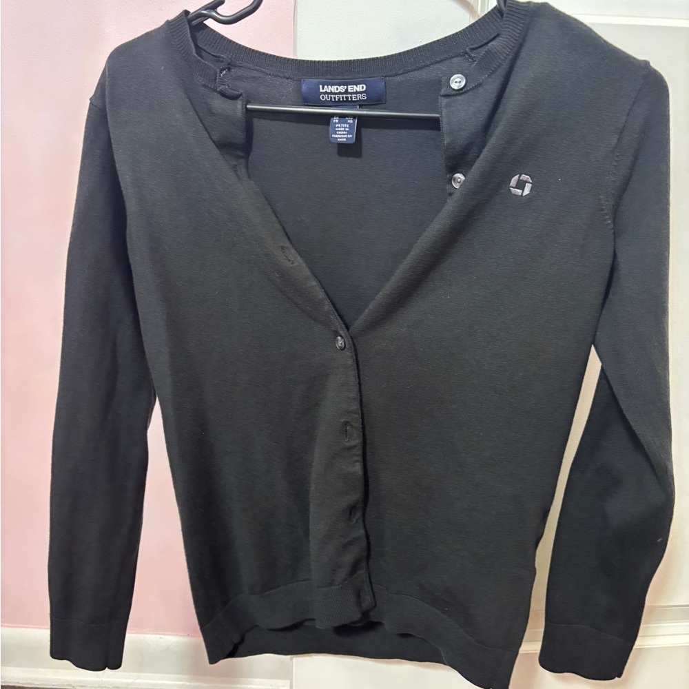 Lands' End Women's Classic Black Cardigan